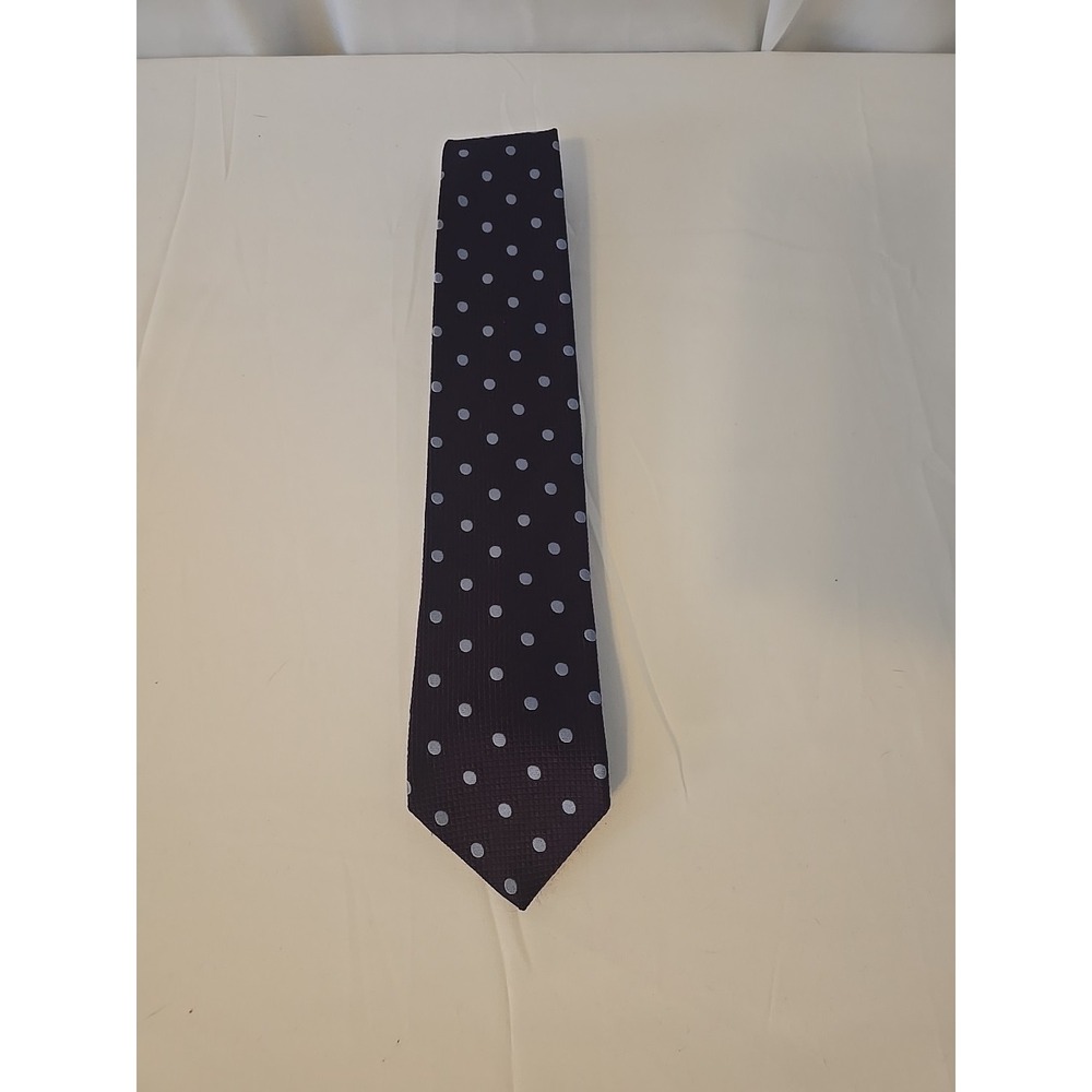 Brooks Brothers Men's Tie Silk Purple Polka Dot 3.5" Wide 60" USA Made Irregular